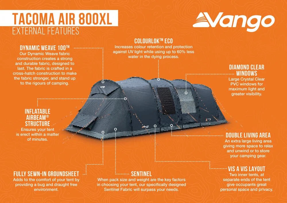 Vango Tacoma Air 800XL Package