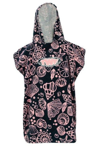 Kids TWF Velour Reactive Printed Poncho Towel