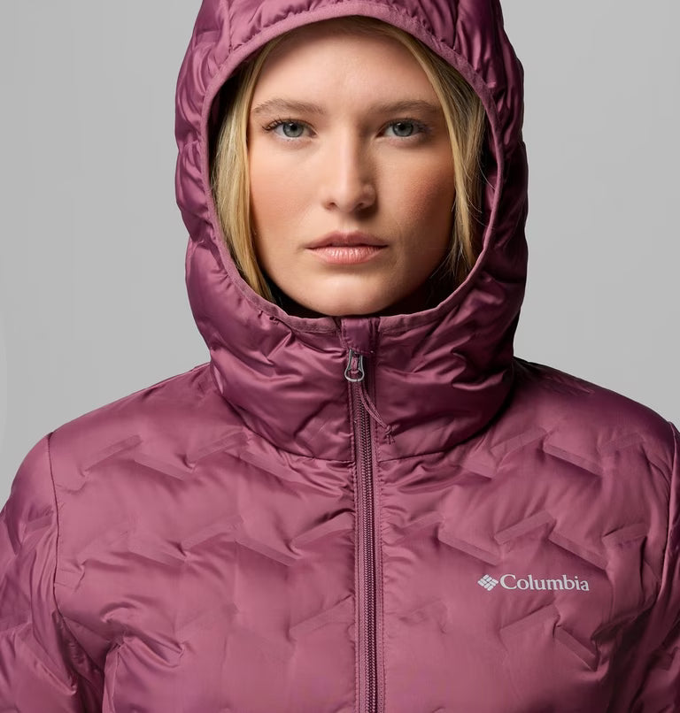 Columbia Womens Delta Ridge II Hooded Long Down Puffer