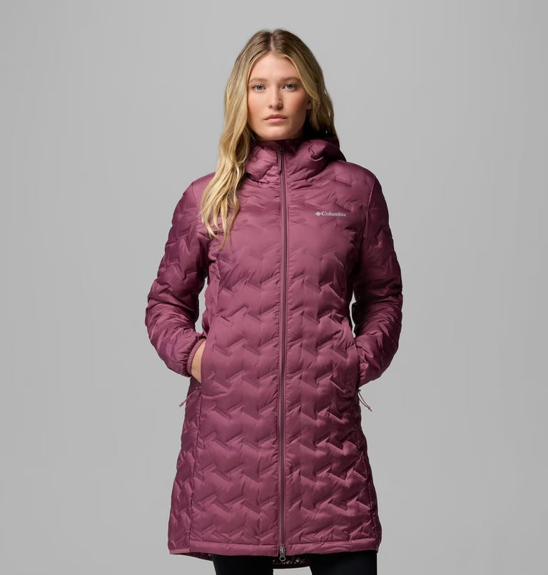 Columbia Womens Delta Ridge II Hooded Long Down Puffer
