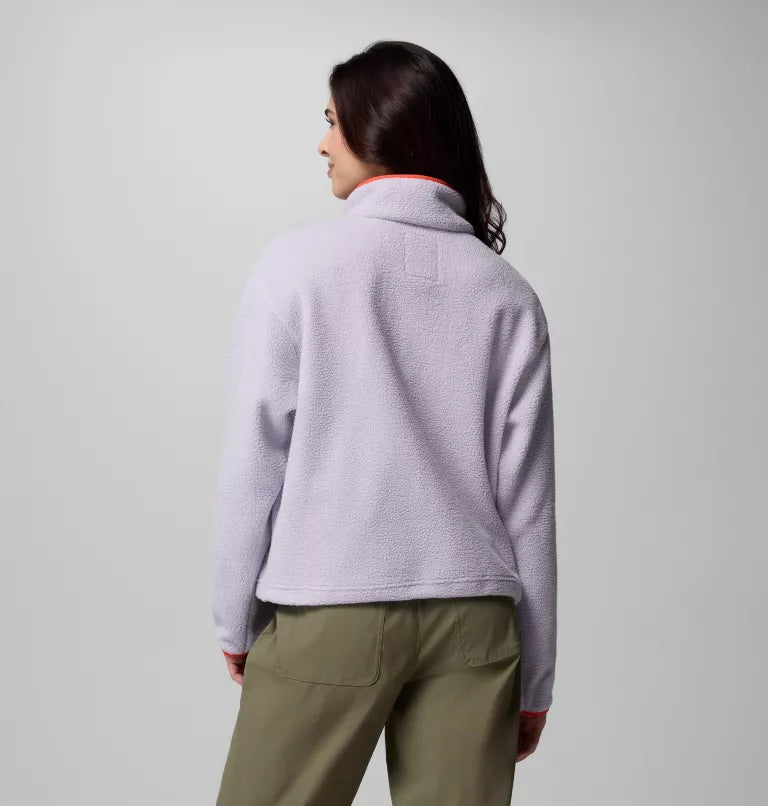 Columbia Women's Helvetia II Cropped Sherpa Half Snap Printed Fleece