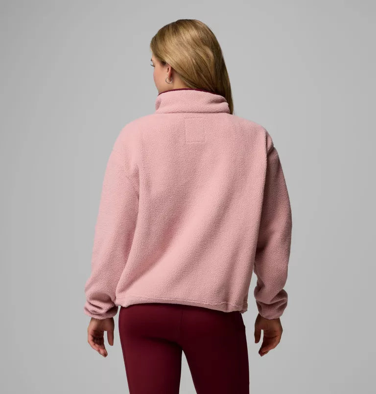 Columbia Women's Helvetia II Cropped Sherpa Half Snap Printed Fleece