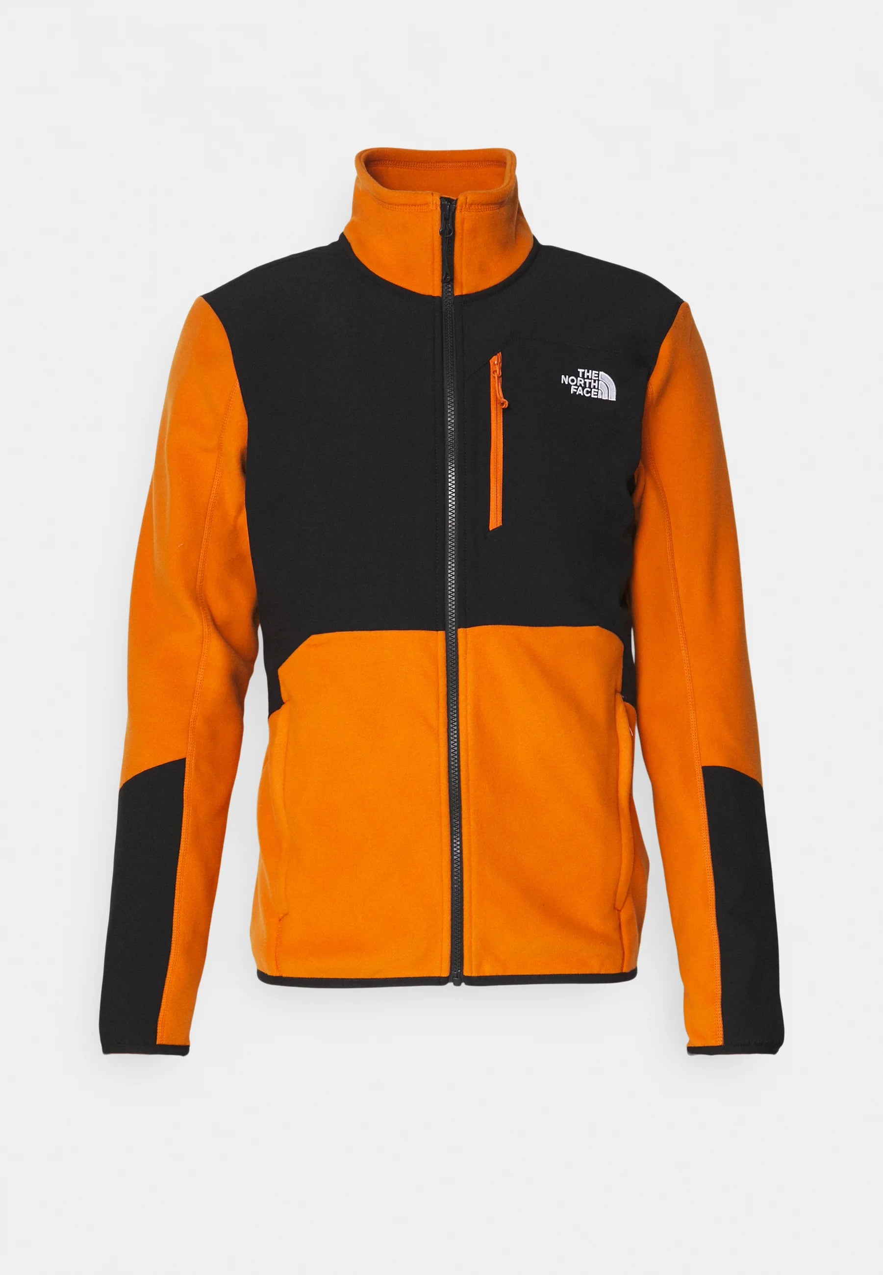 The North Face Mens Glacier Pro Full Zip Fleece Desert Rust Tnf Black Small