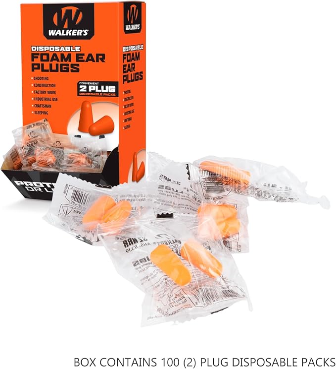 Walkers Disposable Foam Ear Plugs 1 per Pack