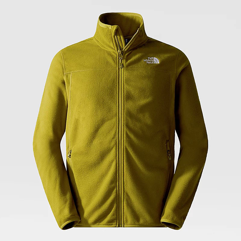 The North Face Mens 100 Glacier Full Zip Fleece Sulphur Moss Small