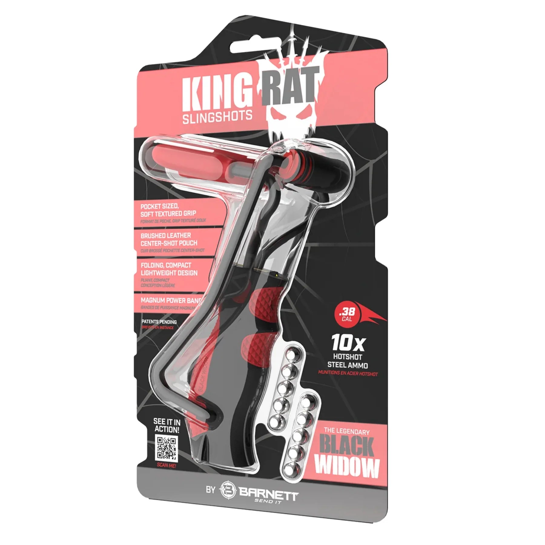 Barnett Black Widow Hunter Slingshot wth ammo