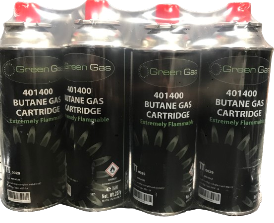 Green Gas 227g Butane Gas Cartridge 4-Pack