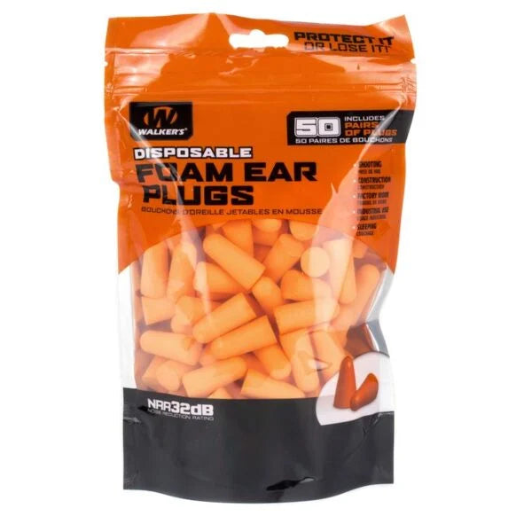 Walkers Disposable Foam Ear Plugs