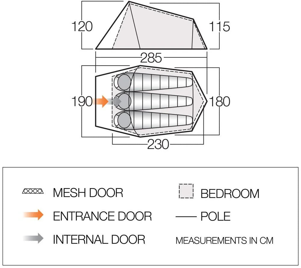 Vango Soul 300 3-Man Tent