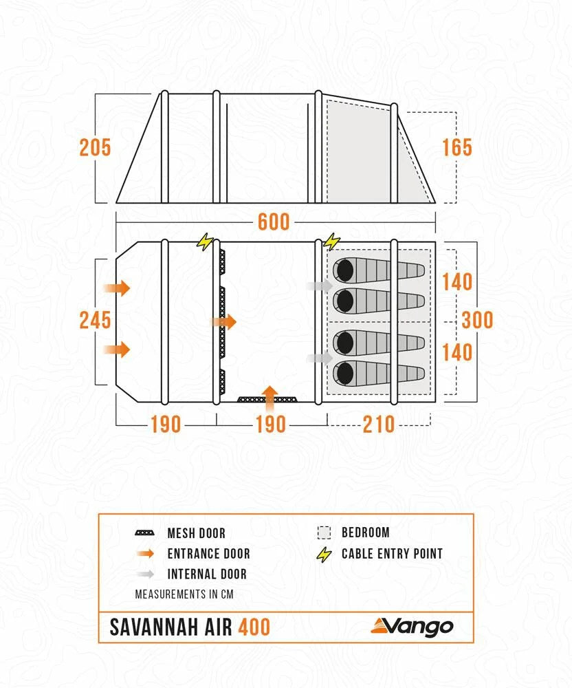 Vango Savannah Air 400XL Package