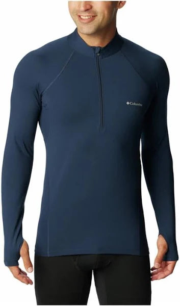 Columbia Mens Midweight Stretch Long Sleeve Base Layer Half Zip Shirt